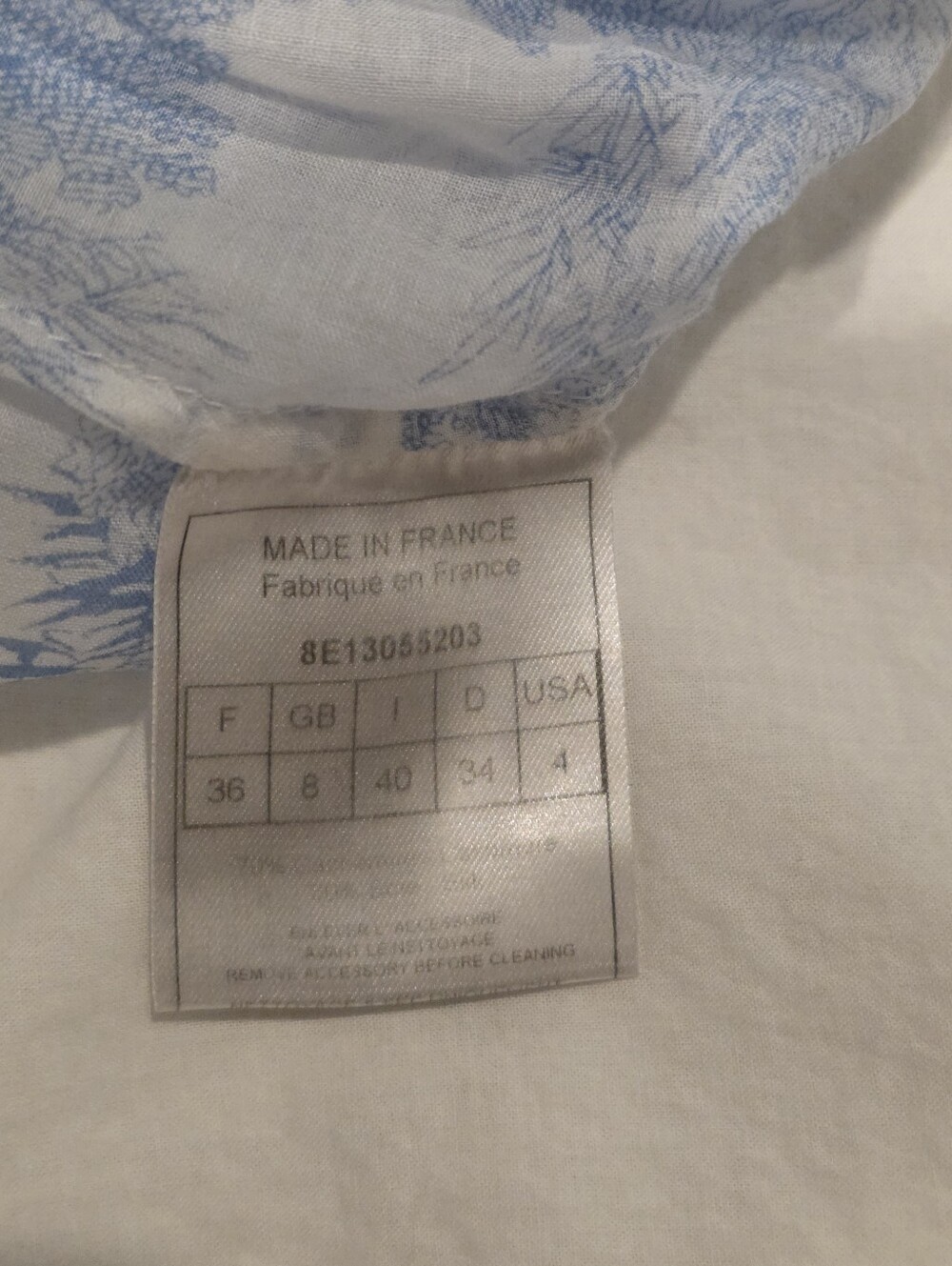 Christian Dior Toile De Jouy Light Blue Print Jungle Midi Skirt Size FR36 - Picture 10 of 11